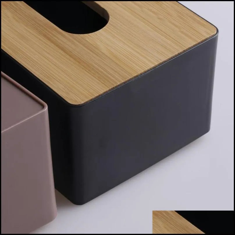 tissue holder wooden box household car furniture storage 220523