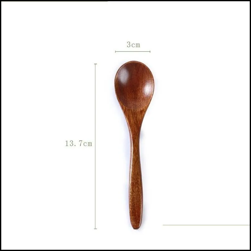 japanese solid wooden spoon kitchen cooking utensils tool honey milk tableware multiple specifications long handle teaspoon soup spoons 2 5wt