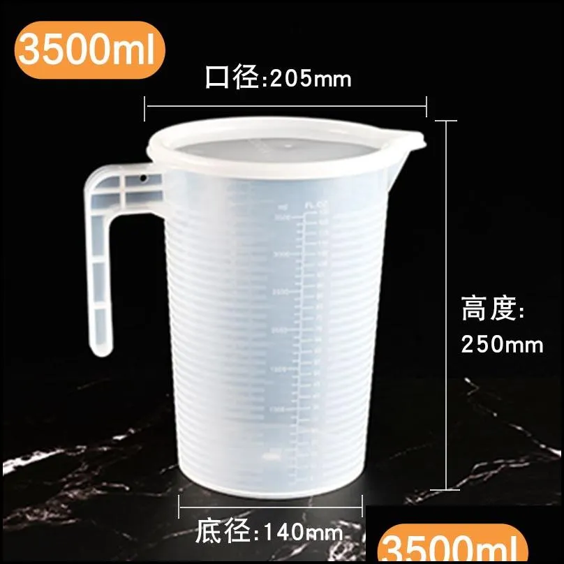 measuring tools thickened pp plastic double sided graduated measuring cup household kitchen milk tea making transparent cups with cover 9 2qh