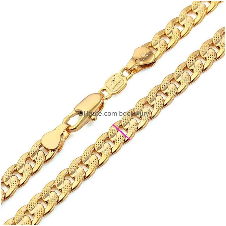 classics men 14k solid gold gf cuban link chain real filled curb necklace fleshless not satisfied with the refund267y