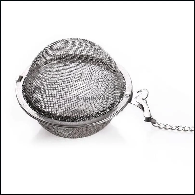 4 5cm 304 stainless steel tea infuser sphere locking spice tea ball strainer mesh infuser tea filter strainers kitchen tools 338 r2
