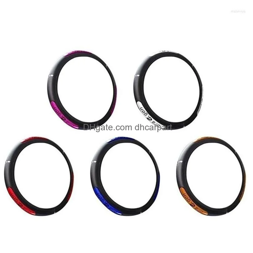 interior decorations 1pcs car steering wheel braid cover needles thread auto covers suite 5 color pu leather accessories