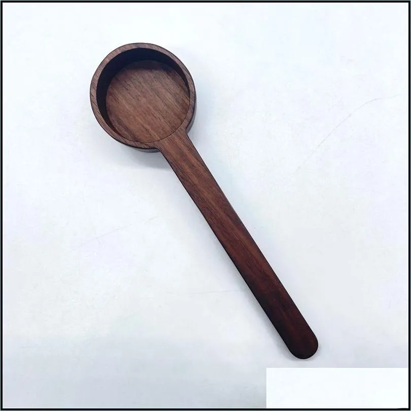 walnut wood measuring spoons tools wooden short handle coffee spoon bar kitchen home baking tool tea spoon salt spoon 10qy d3