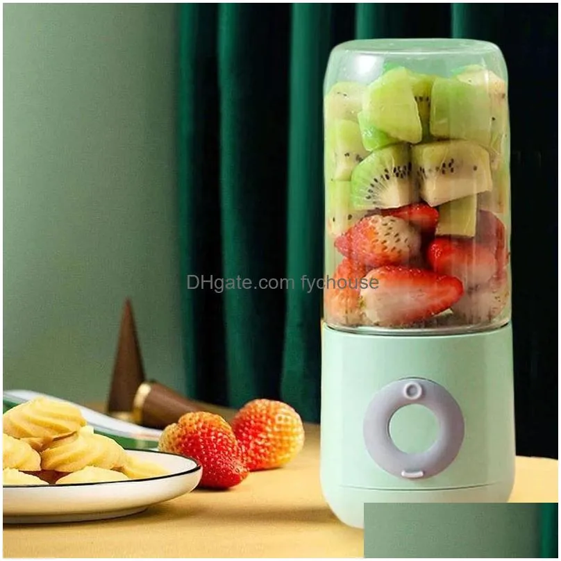 500ml electric juicer tools portable smoothie blender 6 knife mini blenders usb wireless rechargeable mixer juicers cup for travel