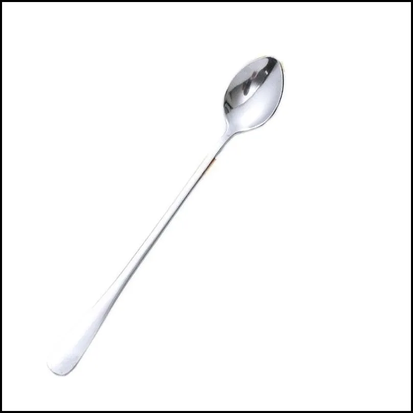 tea coffee soup spoon for eating mixing stirring long handle teaspoon ice cream honey spoon cocktail spoons kitchen cutlery 0 66qy d3