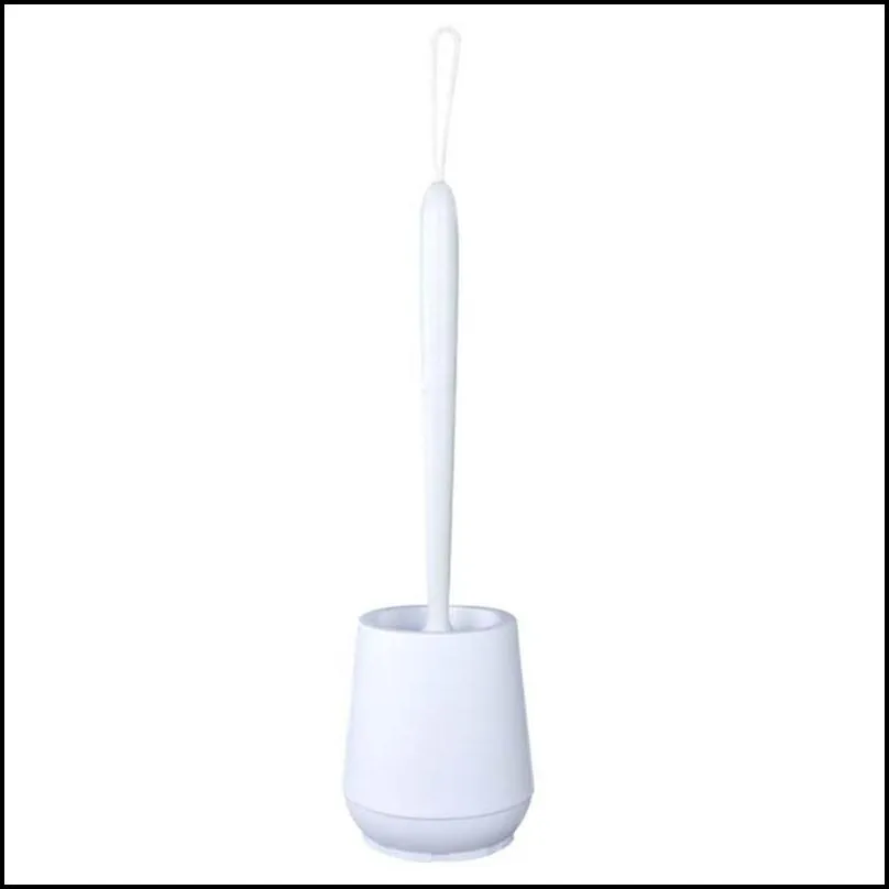 tpr toilet brush cleaning wallmounted silicone long handle household floor bathroom tool accessories 220511