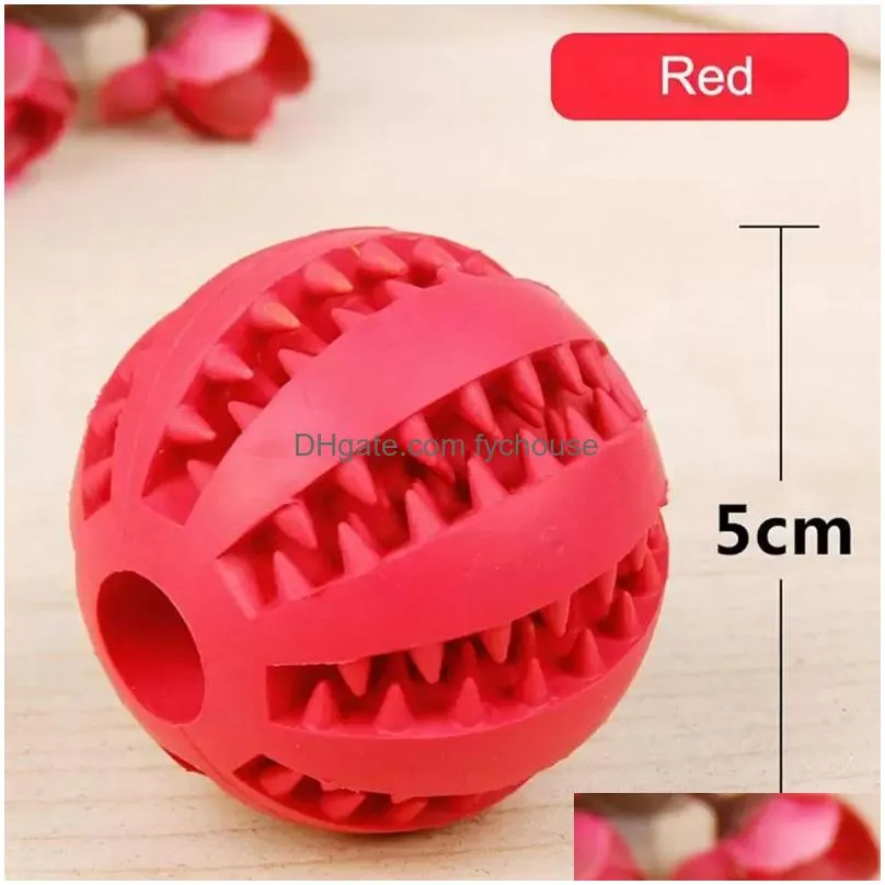 sublimation pet toys 5cm dog interactive elasticity ball natural rubber leaking tooth clean balls cat chew interactivetoys