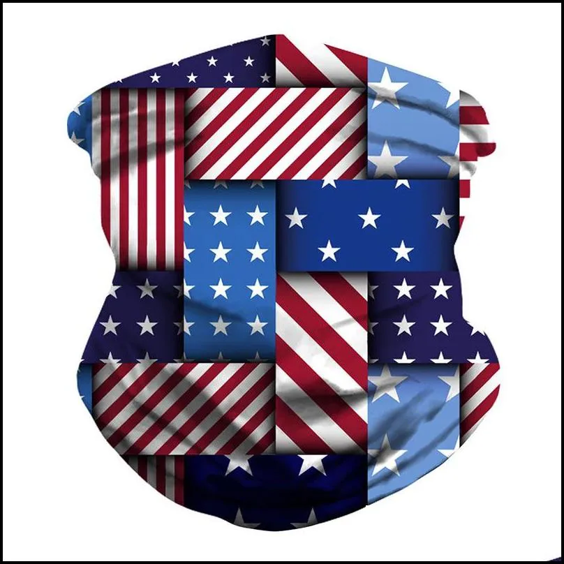 us flag scarf 3d masks party decoration for men women scarfs headband sports head scarves washable protective outdoor face mask