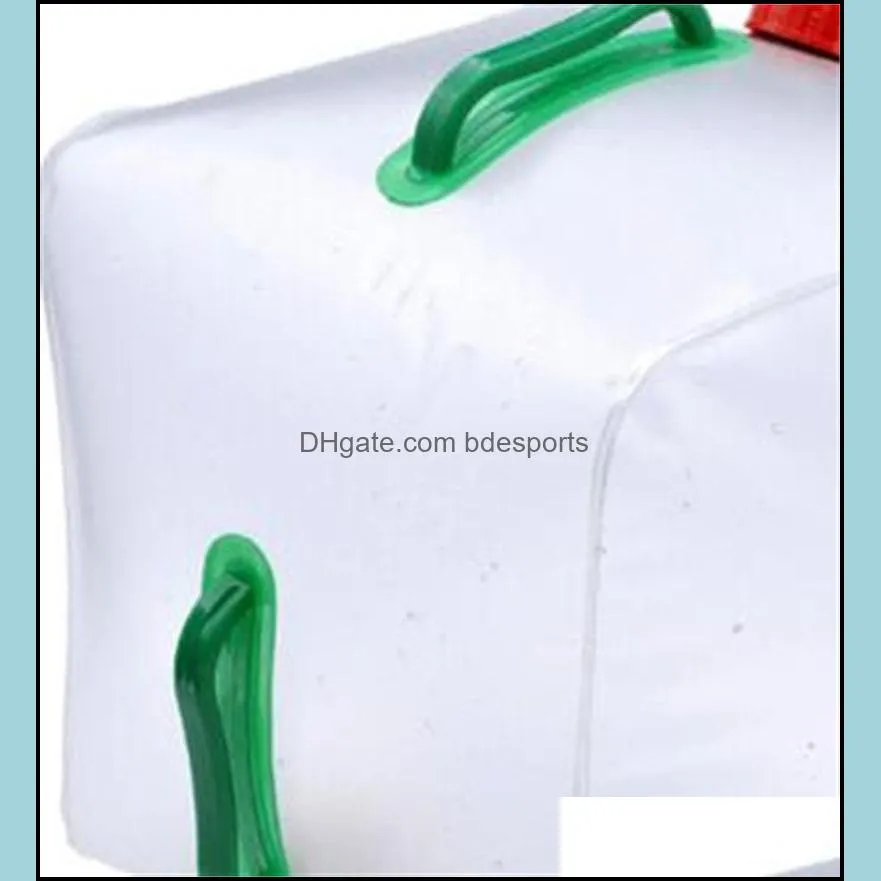 20l pvc plastic folding bucket high capacity transparent fold water bag outdoor camping drinking bags new arrival 10gt l1