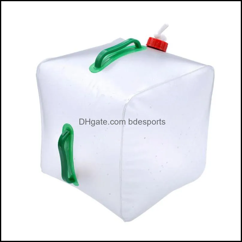 20l pvc plastic folding bucket high capacity transparent fold water bag outdoor camping drinking bags new arrival 10gt l1