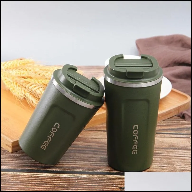 380ml 510ml stainless steel coffee mug leak proof thermos travel thermal vacuum flask insulated cup milk tea water bottle 12 5kl d3