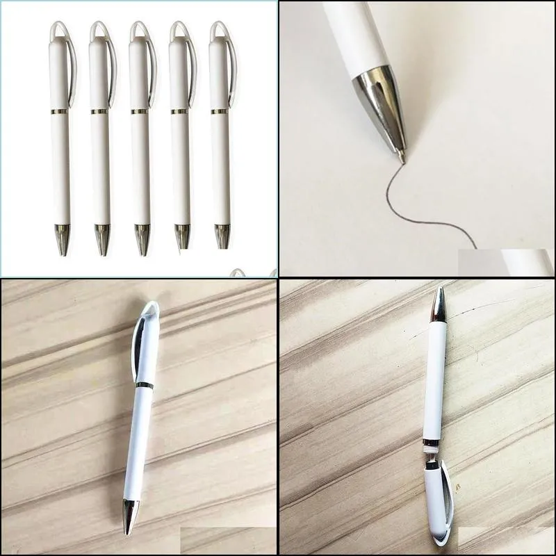 sublimation blank ballpoint pen heat transfer personalized diy metal rings roller ball pens