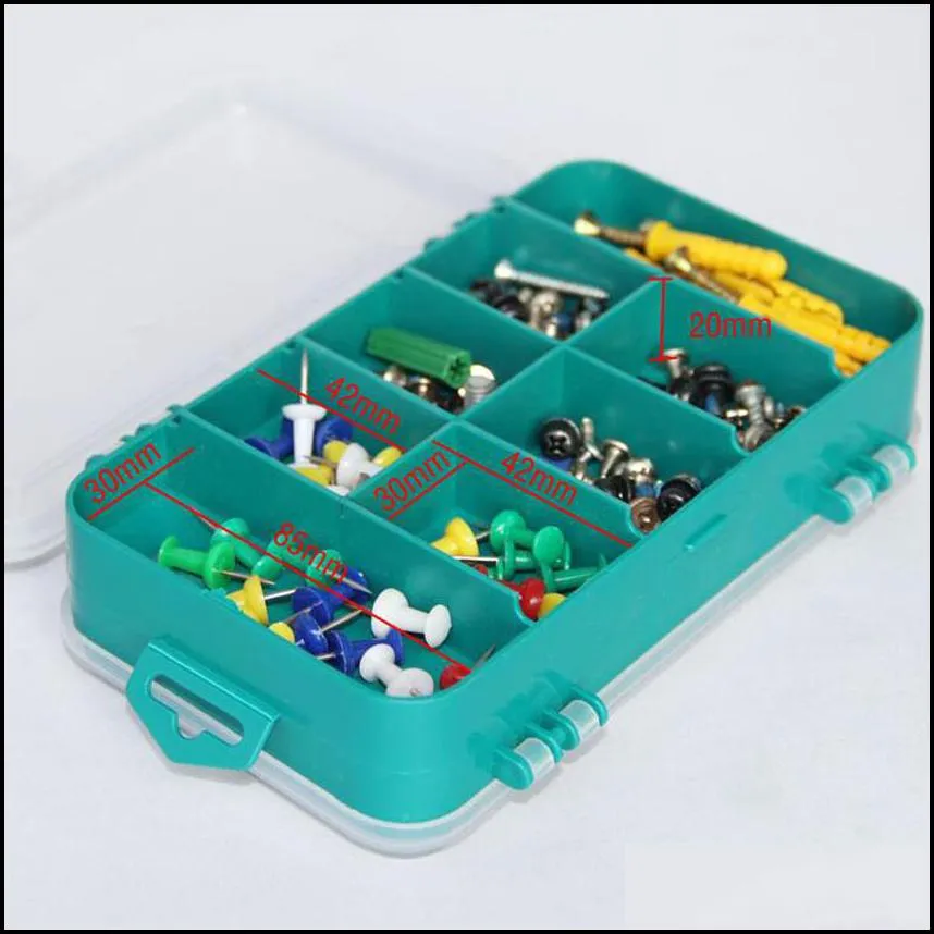 multifunction doubleside plastic tool box portable jewelry container ring electronic parts screw beads component storage box