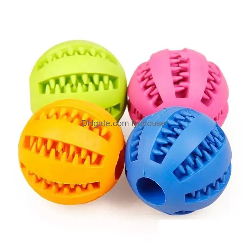 sublimation pet toys 5cm dog interactive elasticity ball natural rubber leaking tooth clean balls cat chew interactivetoys