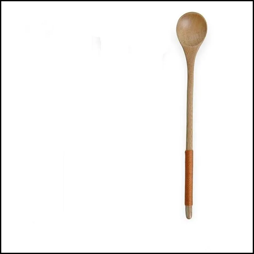 long spoons wooden korean style 27 5x5cm 20x3cm natural wood long handle round spoon for soup cooking mixing stirr kitchen supplies 3 3ym