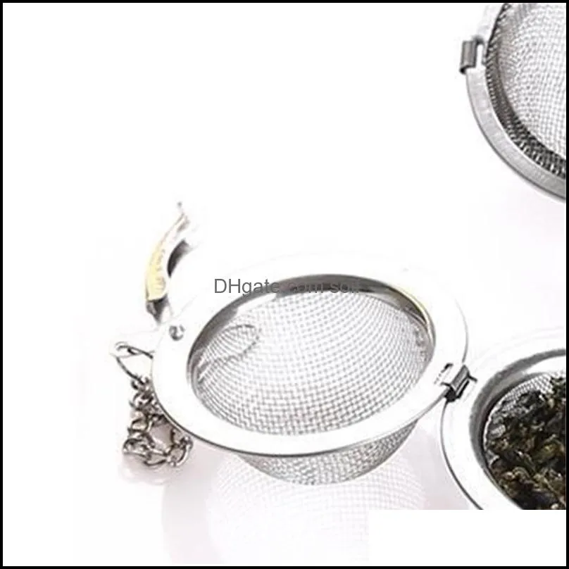 4 5cm 304 stainless steel tea infuser sphere locking spice tea ball strainer mesh infuser tea filter strainers kitchen tools 338 r2