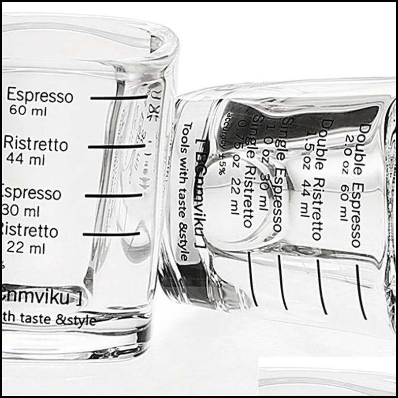 glass square measuring cup coffee ounce measuring tools cups 60ml baking graduation mini kitchen espresso 2 2bl q2