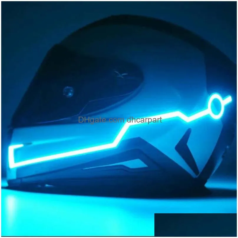 motorcycle helmets helmet led cold light flashing reflective luminous sticker strip modified waterproof decoration supplies