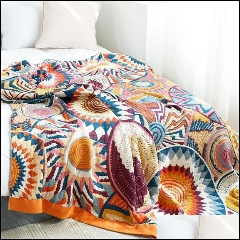 summer adult children student dormitory cover blanket bedspread air conditioning thin sofa bed picnic beach