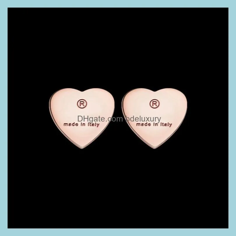 never fading high quality stainless steel designer stud g letter simple heartshaped earrings trendy style for women party wedding hoop