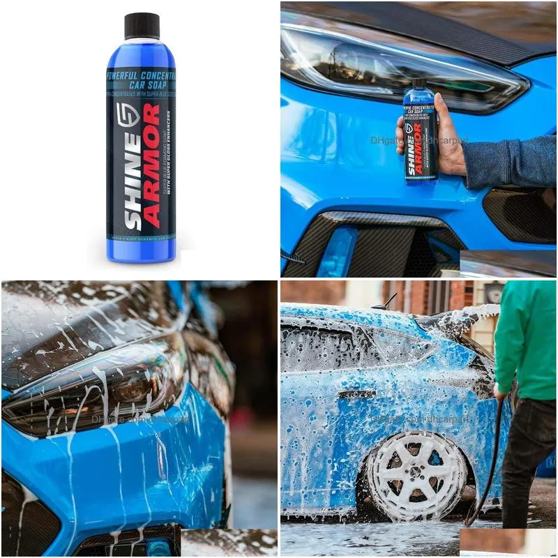 care products shine armor car wash shampoo soap cleaner high foam washing detailing cleaning wax formula