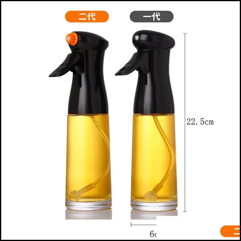 220ml kitchen storage oil spray bottle cooking baking vinegar mist sprayer barbecue bottles for cooking bbq tools 10 5tj e3