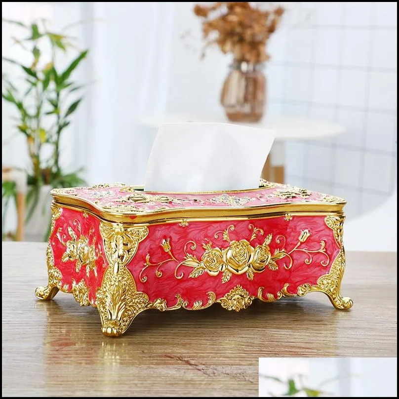 tissue paper box case cover napkin toilet holder tissues organizer home storage tissu 220523