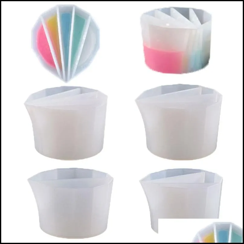 blend colors silicone moulds cup mixed color pigment glue mold shunt cups diy making arts and crafts tools home 7fg q2