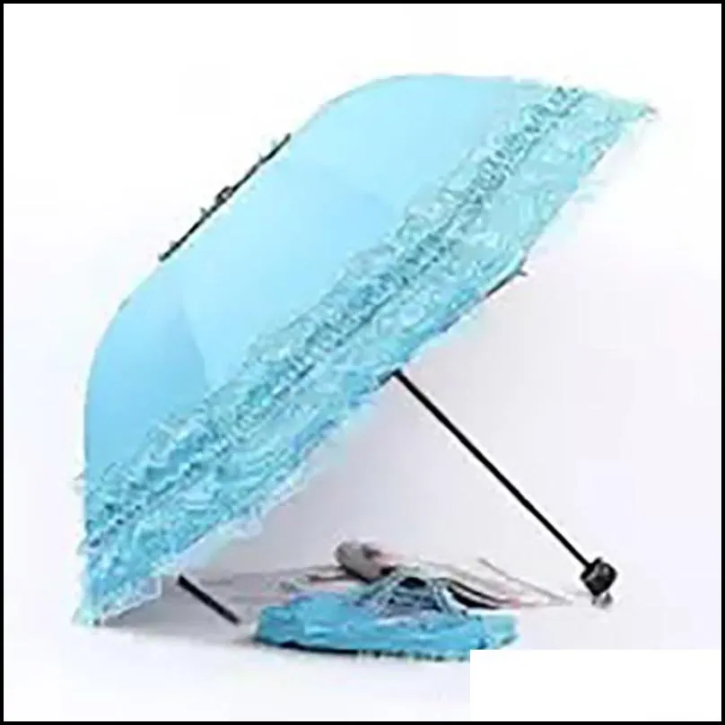 umbrellas lace women rain umbrella sun paraguas mujer black parasol folding princess guarda chuva invertido uv protection decoration