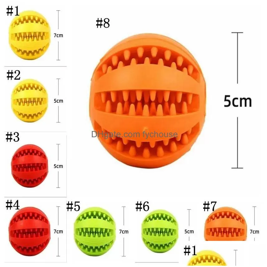 sublimation pet toys 5cm dog interactive elasticity ball natural rubber leaking tooth clean balls cat chew interactivetoys