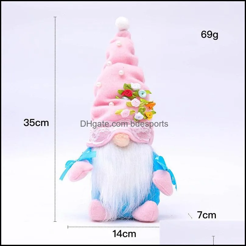 mothers day dwarf gift spring flowers dwarf gnome easter birthday mothers day doll gift home festival desktop decor 668 s2