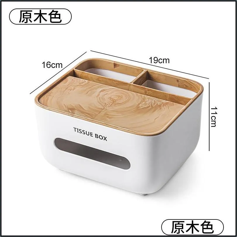 tissue storage box cover napkin holder multifunctional sundries ontainer stationery organizer for bedroom office bathroom 220523