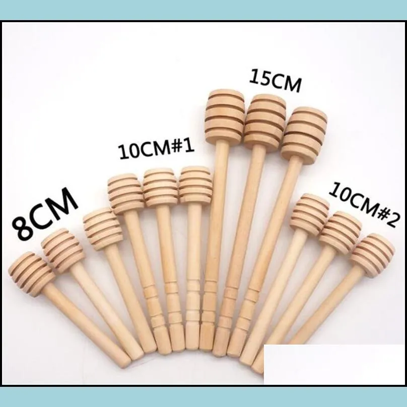 wood honey stick kitchen tools stir mixing handle spoon long sticks coffee jam red wine wooden 8cm 10cm 0 5fy q2