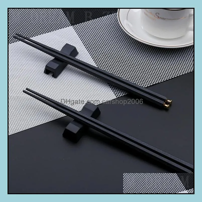 light weight chopstick rest stand holder silverware chopstick holder black cutlery rest spoon knife fork bulk sale