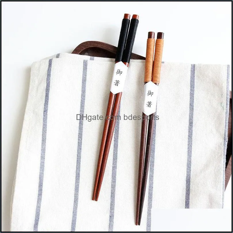 pure color woodiness chopsticks kitchen solid wood lettering chopstick household cusp head entanglement wire tableware arrival 1 89xh