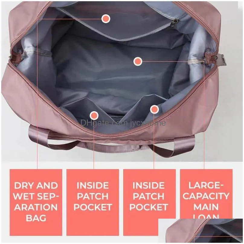 sublimation new large capacity folding travel bag waterproof tote handbag travels duffle bags multifunctional women travel bages