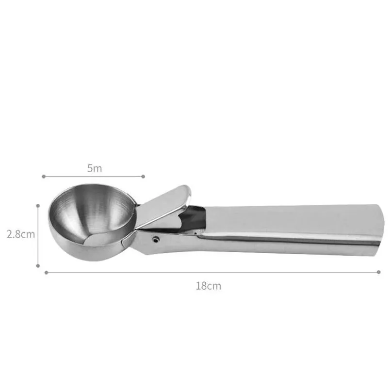 ice cream scoops tools stacks stainless steel creams digger nonstick fruit ball maker watermelon ices creams spoon tool