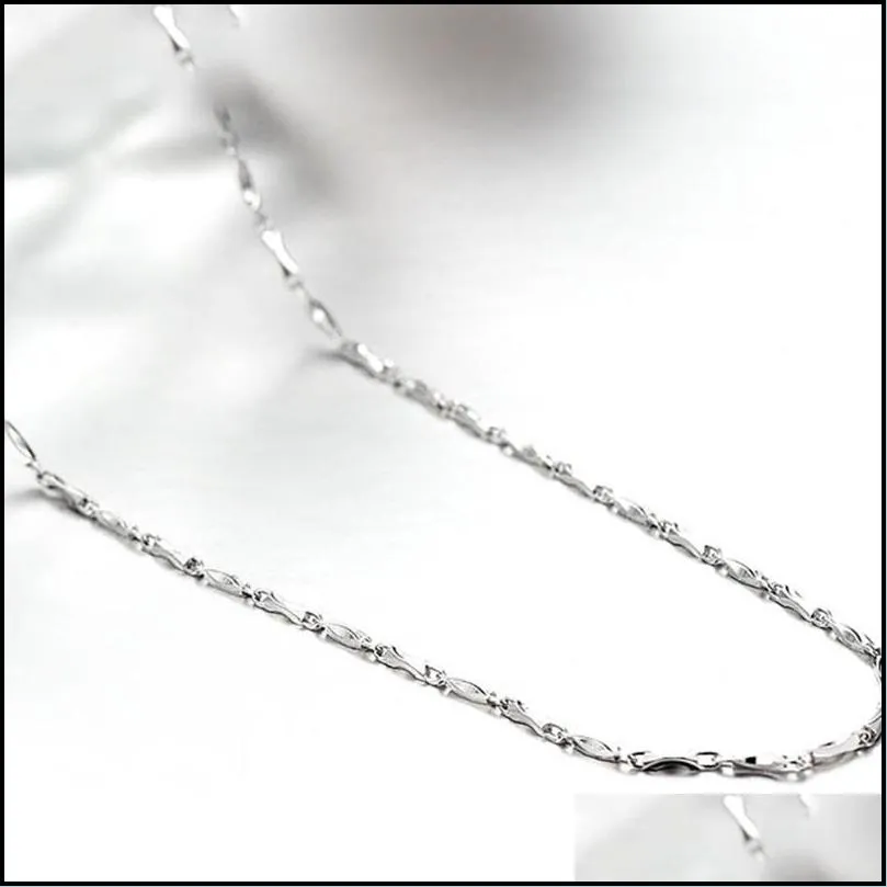 chains fine pure platinum pt950 chain women yuanbao link necklace 18inch 3.4-3.7g