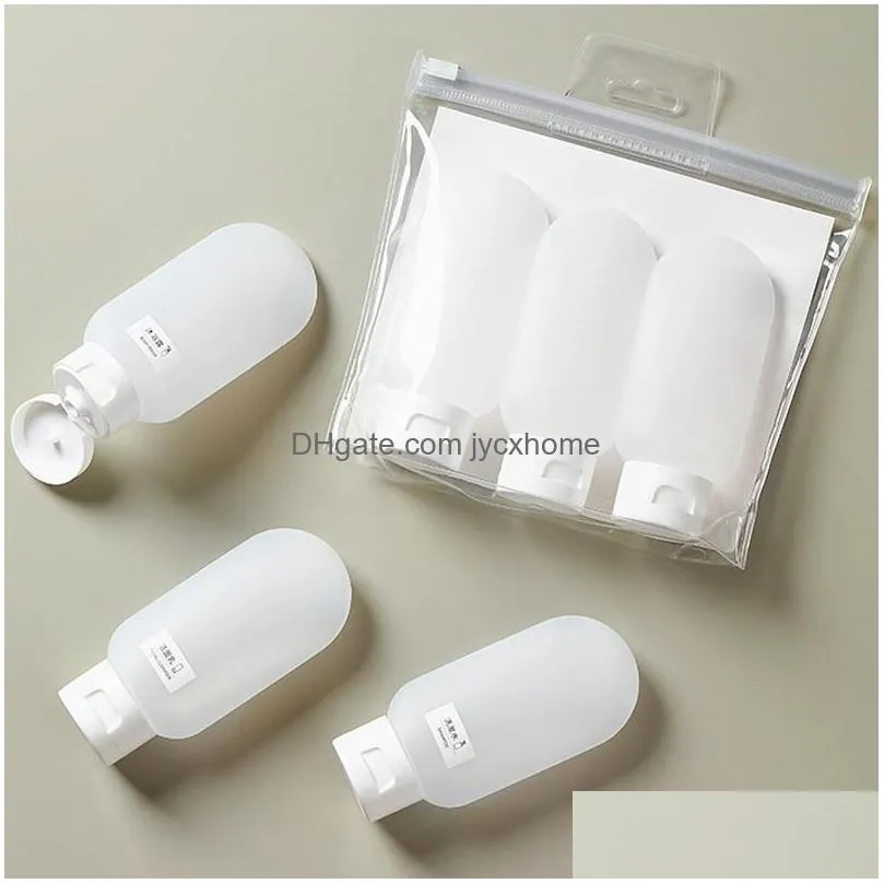 3pcs/set portable travel bottle liquid container empty refillable packing lotion points shampoo container cream trip