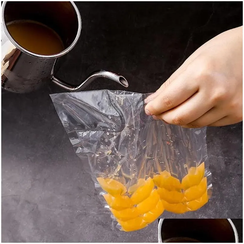 sublimation 10pcs/pack ice tools cube molds disposable selfsealing ices cubes bags transparent diy quick zing ice making mold bag kitchen