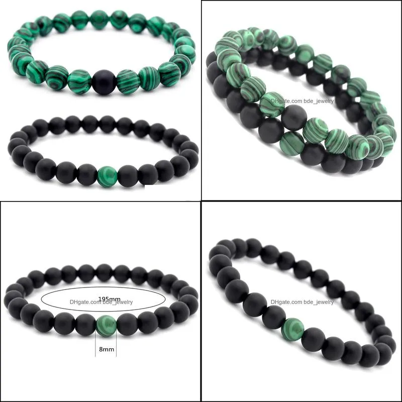 yinyang stone beads bracelet black malachite bracelet fashion jewelry women bracelets mens bracelets 