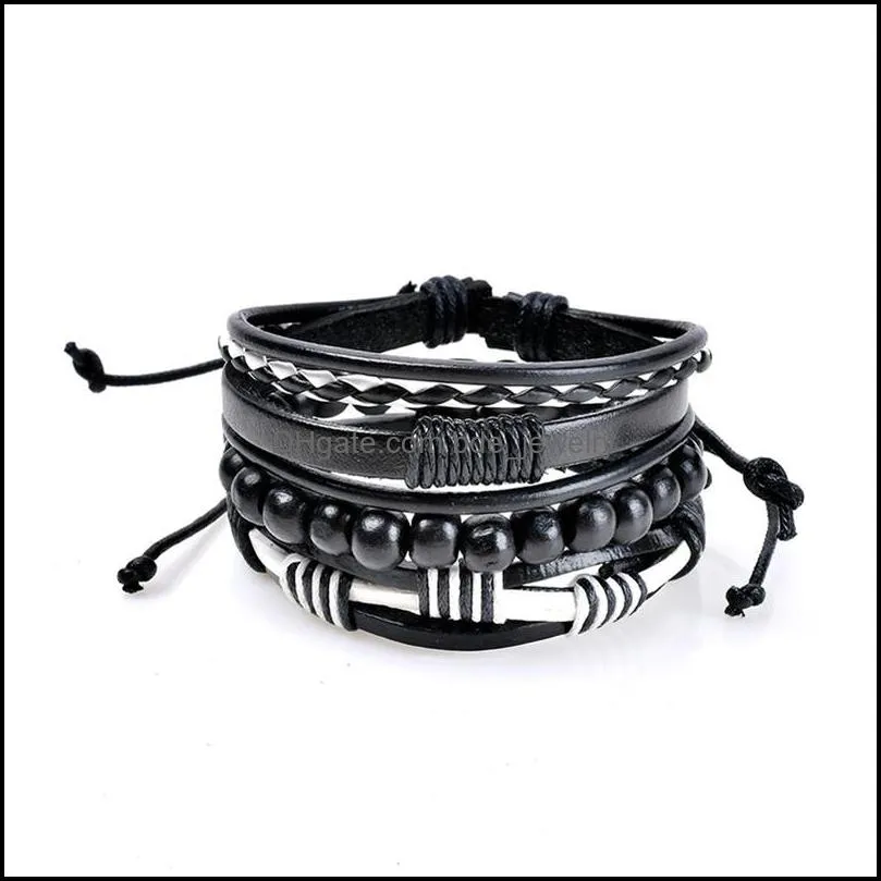weave leather multilayer wrap bracelet bangle cuffs jewelry women bracelets mens bracelets fashion jewelry gift