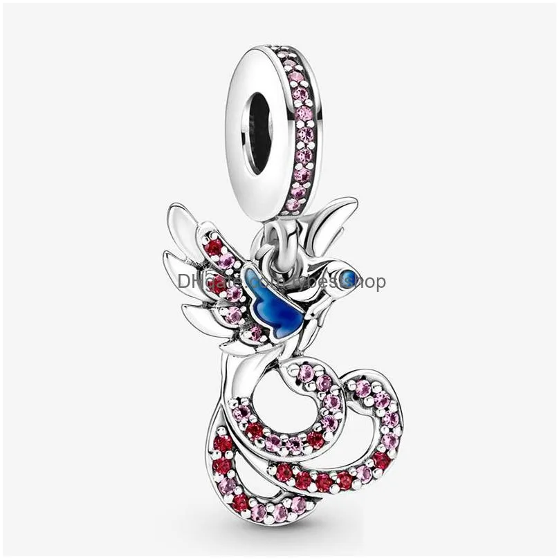 new 925 sterling silver fit  charms bracelets mouse love heart dangle flower ladybird compass charm for european women