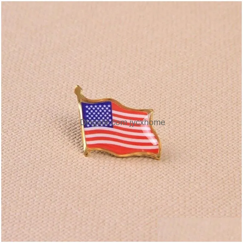 american flag lapel pin party supplies united states usa hat tie tack badge pins mini brooches for clothes bags decoration