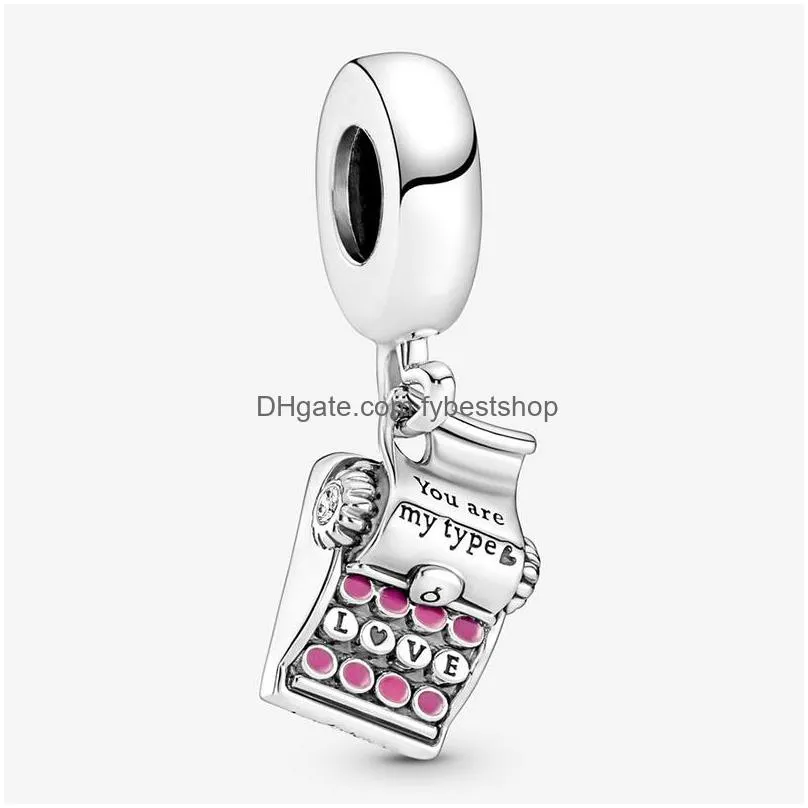 new 925 sterling silver fit  charms bracelets mouse love heart dangle flower ladybird compass charm for european women