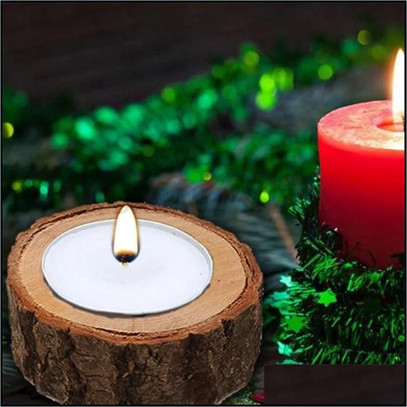 tree stump candle holder tea light tree wooden candlestick mini flowerpot for home wedding party valentine`s day decoration