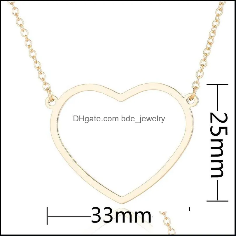 stainless steel love heart pendant necklace women necklaces chain mothers day birthday gift fashion jewelry silver