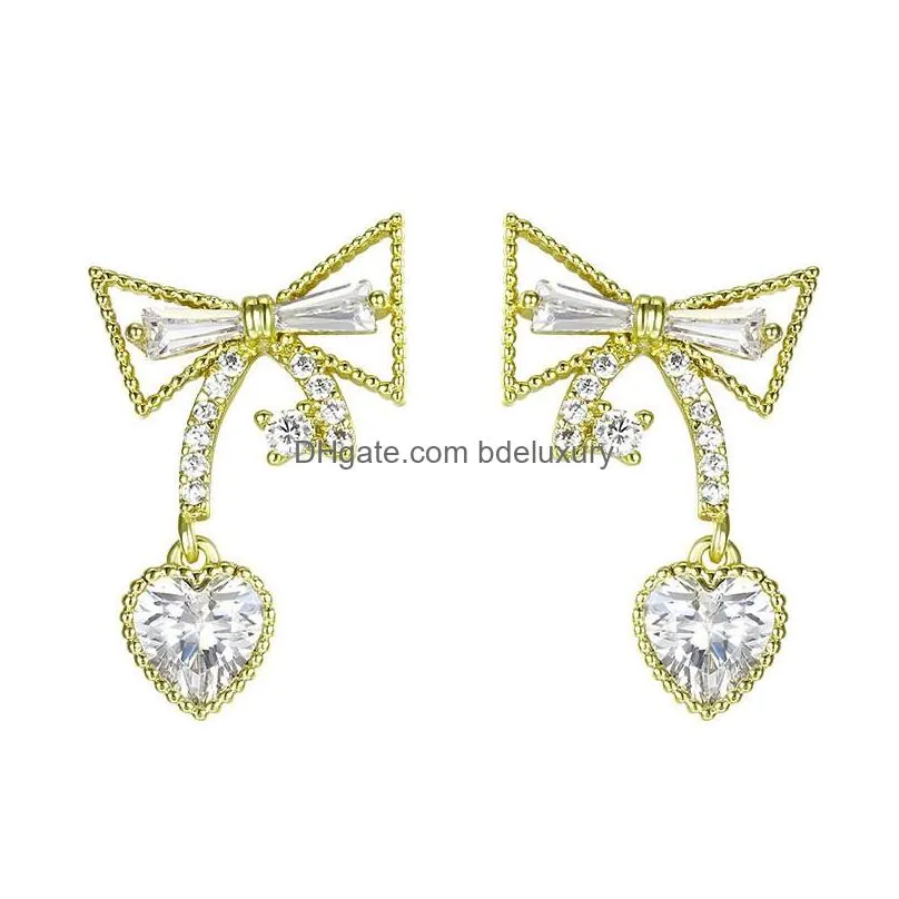 jewelry design feeling star dangle alloy gold long earring manufacturer direct supply female bow hollow cross chandelier