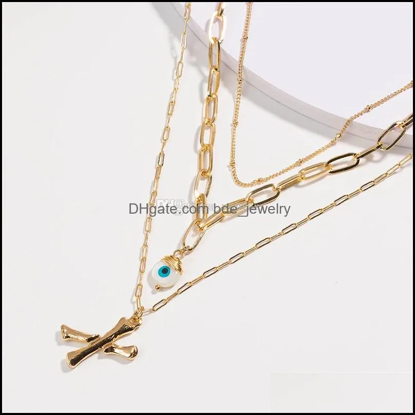 26 az english initial necklace gold chains initial letter necklace multilayer choker women necklace summer hip hop jewelry fashion