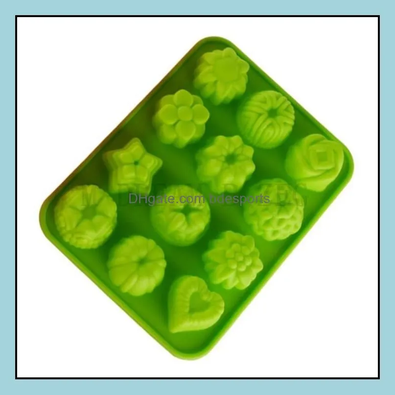 diy baking mould 12 holes silicone cake mold soap mold 3d chocolate tray candy making tool diy jelly mold